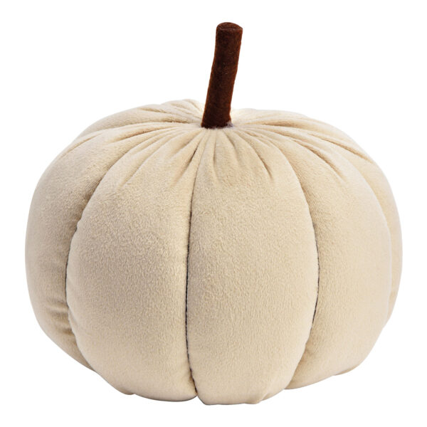 Calabaza textil beige (An./Al./Pr.) 17x17x17cm