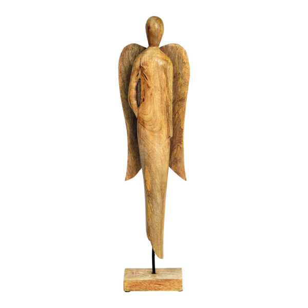 Soporte ángel madera de mango natural (An./Al./Pr.) 16x59x10cm