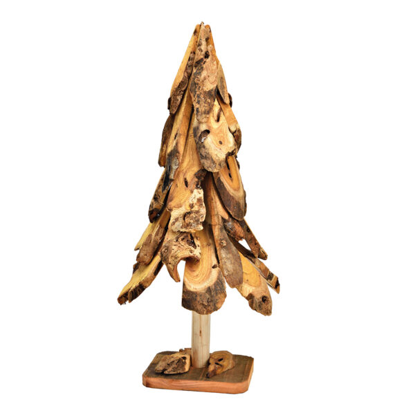 Abeto de madera natural (An./Al./Pr.) 28x60x28cm