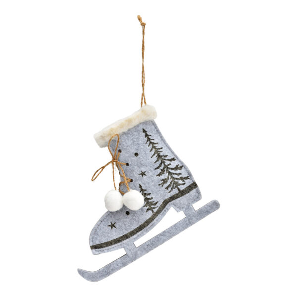 Para colgar patines de fieltro gris (An/Al/Pr) 19x16x1cm