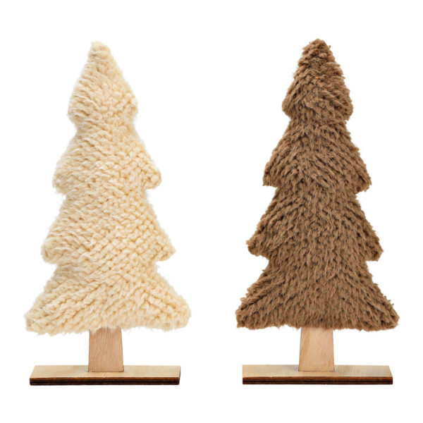 Aufsteller Tannenbaum aus Textil verde 2 caras, (B/H/T) 14x29x4cm