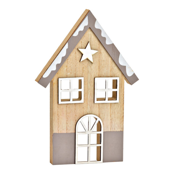 Casita de madera natural (An./Al./Pr.) 16x23x2cm