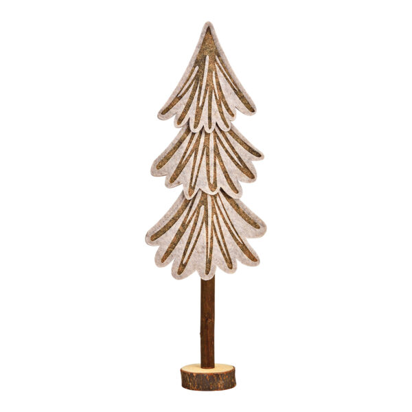 Soporte para abeto de fieltro, madera beige (ancho/alto/profundidad) 13x38x5cm