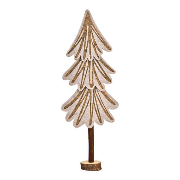 Soporte para abeto de fieltro beige (ancho/alto/profundidad) 16x45x5cm