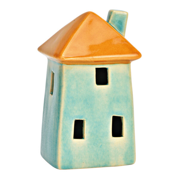 Casa de cerámica menta (An./Al./Pr.) 9x18x7cm