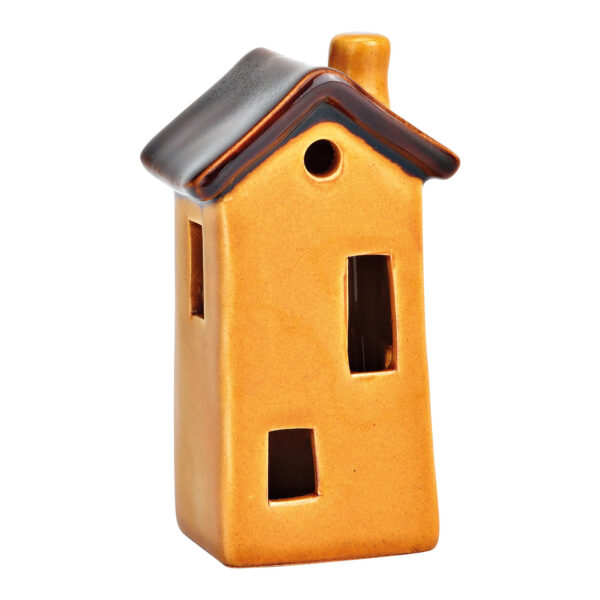 Casa de cerámica color mostaza (An/Al/Pr) 5x10x4cm