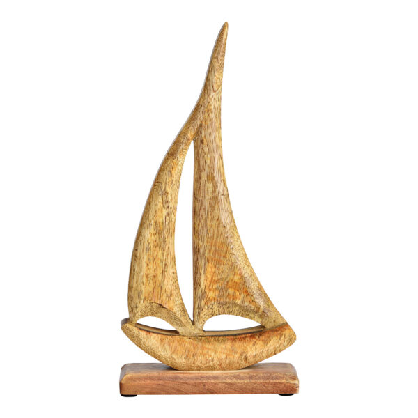Soporte barco madera mango natural (An./Al./Pr.) 15x32x5cm
