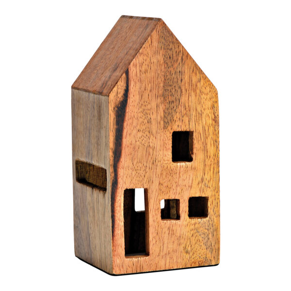 Casa de madera de mango marrón (An./Al./Pr.) 7x16x7cm