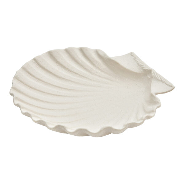 Concha de porcelana blanca (An./Al./Pr.) 24x23x4cm
