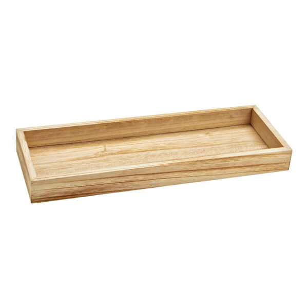 Bandeja decorativa madera natural (An./Al./Pr.) 40x4x14cm