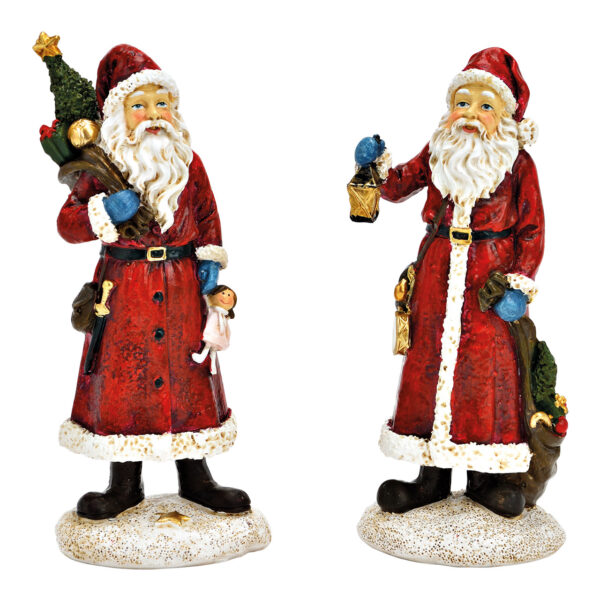 Papá Noel de poli rojo, 2 surtido, (ancho/alto/profundidad) 7 x 16 x 6 cm