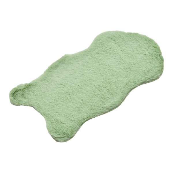 Piel de conejo artificial de poliéster color menta (An./Al./Pr.) 50 x 25 x 2 cm