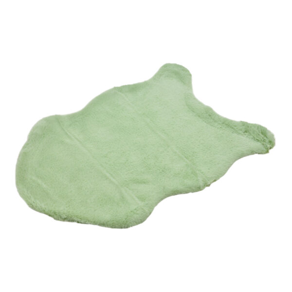 Piel de conejo artificial de poliéster color menta (An./Al./Pr.) 90 x 60 x 2 cm