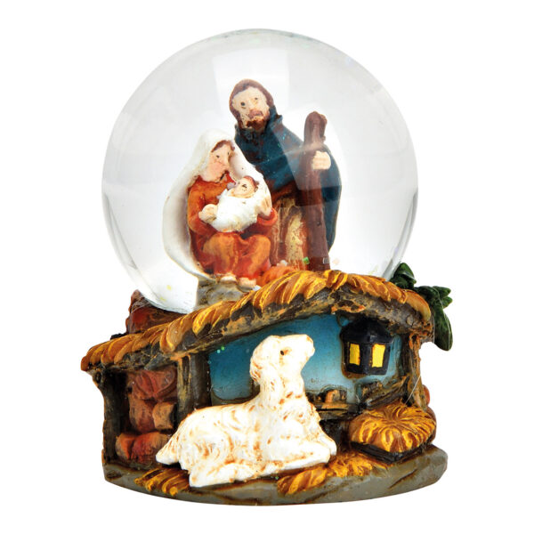 Bola de nieve para belén de policristal de colores (ancho x alto x profundidad) 4 x 6 x 4 cm