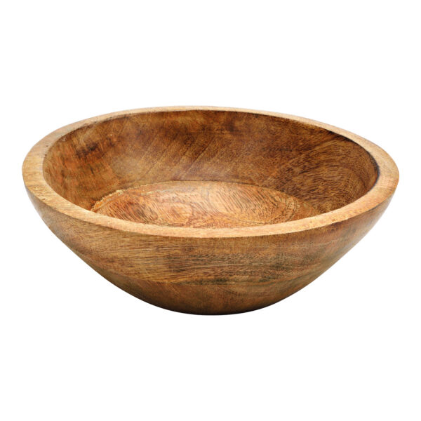 Cuenco de madera de mango natural (An./Al./Pr.) 19x6x19cm
