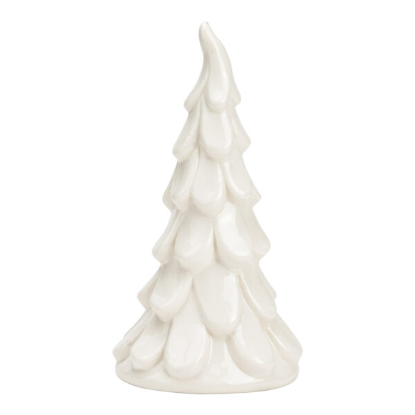 Árbol de Navidad de cerámica blanca (An./Al./Pr.) 9x18x9cm