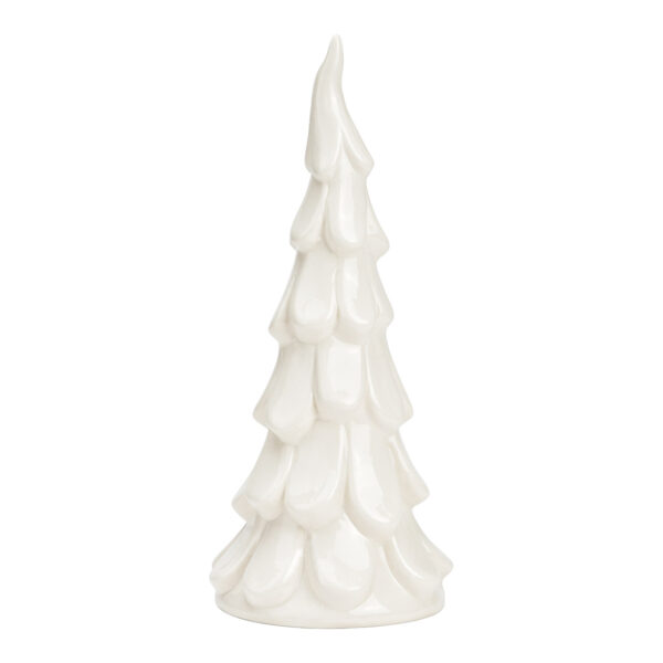 Árbol de Navidad de cerámica blanca (An./Al./Pr.) 10x24x10cm