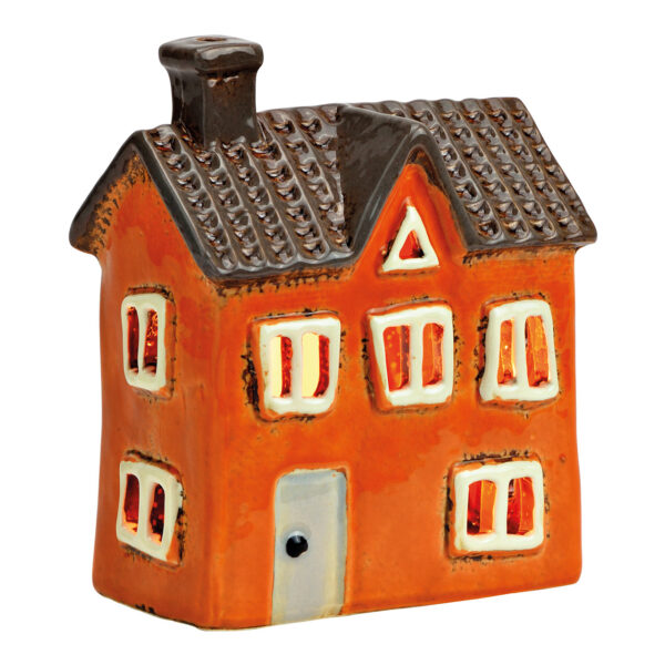 Farol de cerámica para casita de colores (ancho, alto y profundidad) 11 x 12 x 7 cm