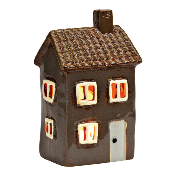 Farol de cerámica para casita de colores (ancho, alto y profundidad) 9 x 15 x 7 cm