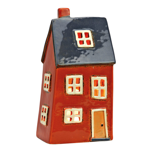 Farol de cerámica para casita de colores (ancho, alto y profundidad) 12 x 23 x 9 cm