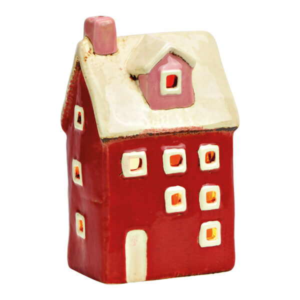 Farol de cerámica para casita de colores (ancho, alto y profundidad) 10 x 16 x 7 cm