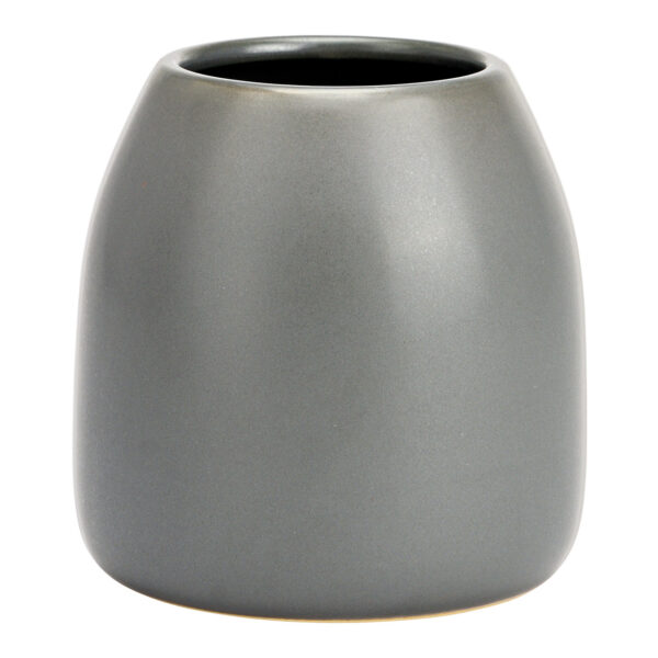 Jarrón de porcelana gris (An./Al./Pr.) 11x10x11cm