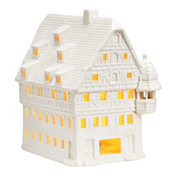 Faro Marien-Apotheke Rothenburg de porcelana blanca (ancho x alto x fondo) 13 x 18 x 18 cm