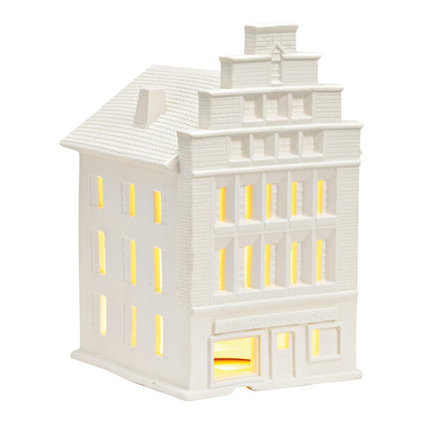 Silla Lichthaus Weitkamp del fabricante Münster de porcelana blanca (an./al./pr.) 13x20x15cm