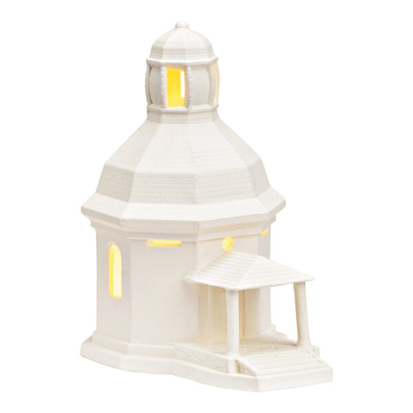 Faro de porcelana Stille Nacht blanco (ancho/alto/profundidad) 9x15x14cm