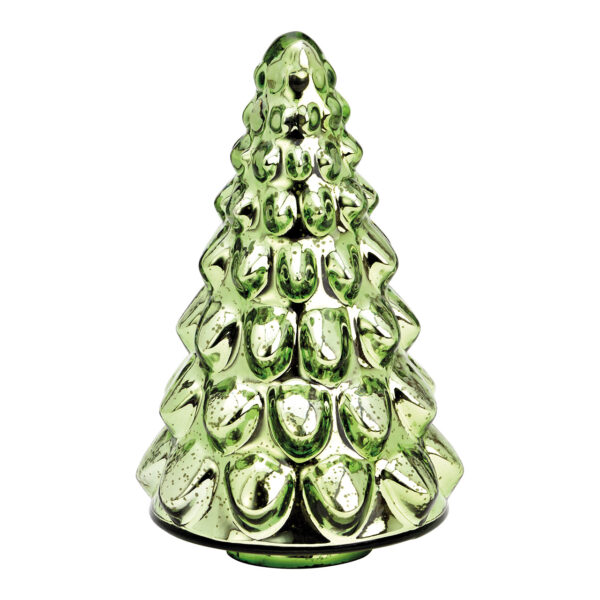 Árbol de Navidad de cristal verde (An./Al./Pr.) 14 x 23 x 14 cm