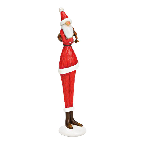Papá Noel con bolsa de polietileno roja (An./Al./Pr.) 7 x 29 x 7 cm