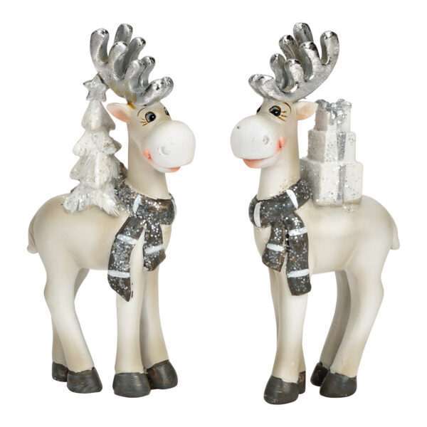 Alce de polipropileno gris doble, (An./Al./Pr.) 5 x 11 x 2 cm