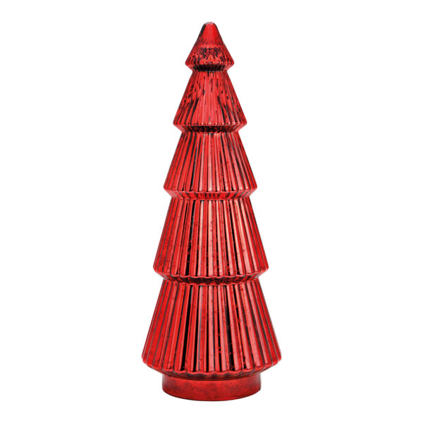 Árbol de Navidad de cristal rojo (An./Al./Pr.) 21x54x21cm