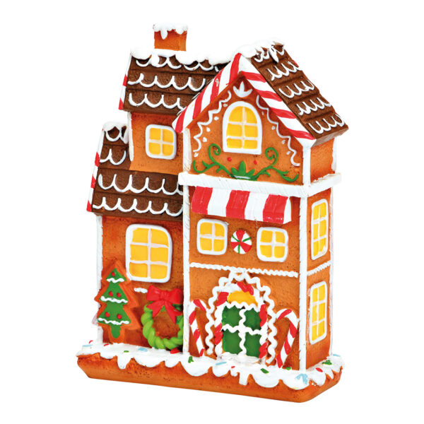 Casa de jengibre de poliestireno de colores (An./Al./Pr.) 10 x 14 x 4 cm