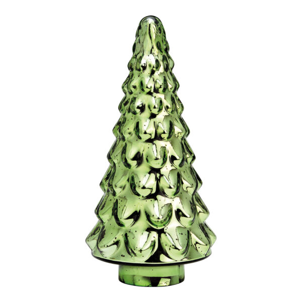 Árbol de Navidad de cristal verde (An./Al./Pr.) 15 x 30 x 15 cm