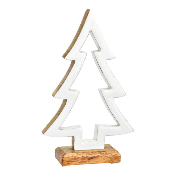 Abeto de madera de mango blanco (An./Al./Pr.) 14x22x5cm
