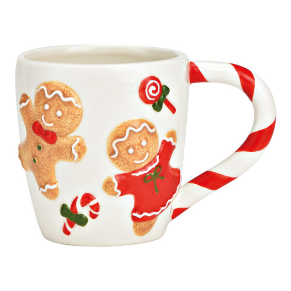 Taza figura de jengibre de cerámica de colores (An./Al./Pr.) 14x10x9cm 320ml