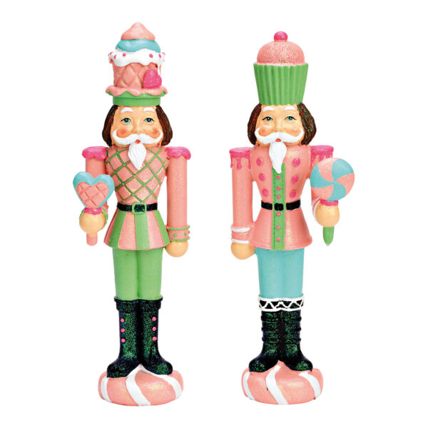 Cascanueces de poli rosa, verde, 2 surtido, (ancho/alto/profundidad) 9x30x7cm