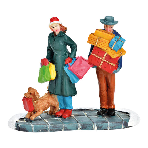 Miniatura de compras navideñas de poliestireno de colores (ancho, alto y profundidad) 8 x 8 x 4 cm