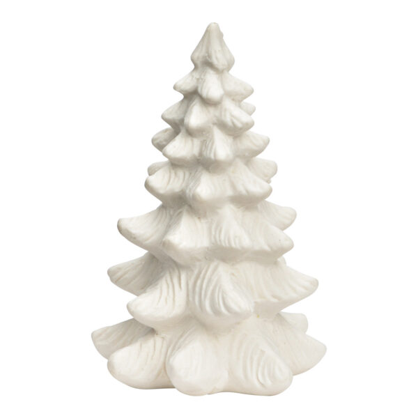 Árbol de Navidad de porcelana blanca (An./Al./Pr.) 5x7x5cm