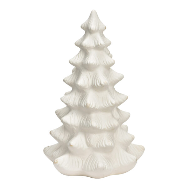 Árbol de Navidad de porcelana blanca (An./Al./Pr.) 14x21x14cm