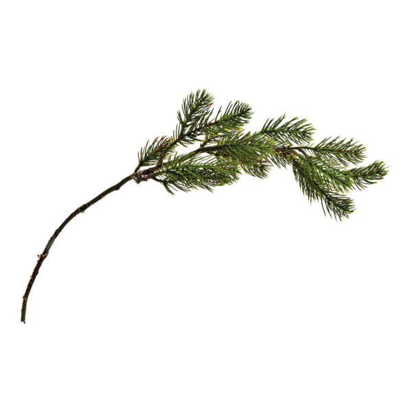 Rama de abeto artificial con musgo de plástico verde (alto) 70 cm