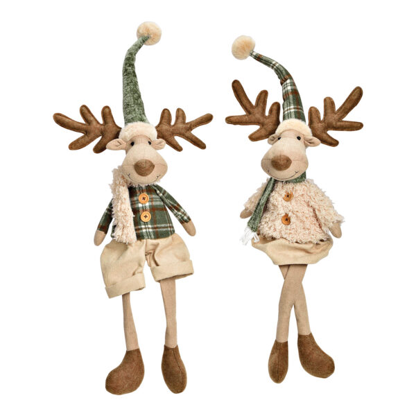 Taburete Edge Elk de textil verde, doble pliegue (ancho/alto/profundidad) 21 x 48 x 14 cm