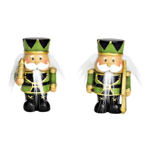 Cascanueces de poli verde, 2 piezas, (An./Al./Pr.) 6x10x4cm