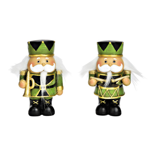 Cascanueces de poli verde, 2 piezas, (An./Al./Pr.) 7x14x8cm