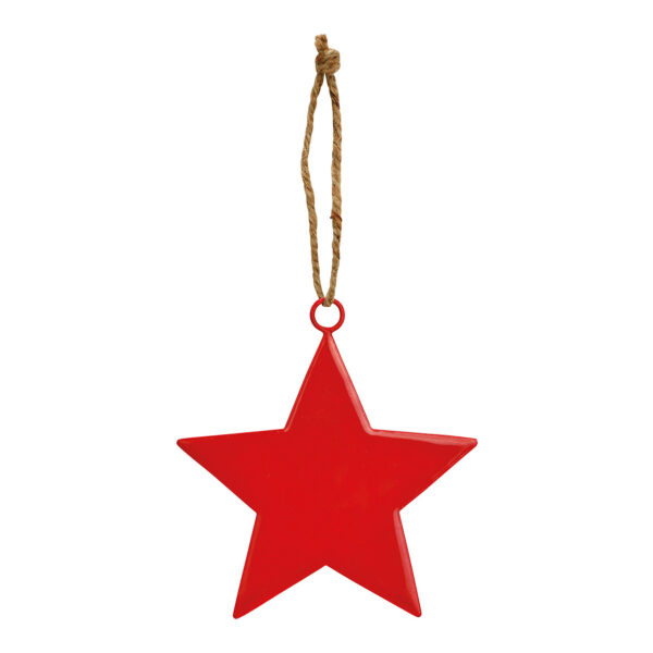 Para colgar estrella de metal color rojo (An/Al) 10x10cm