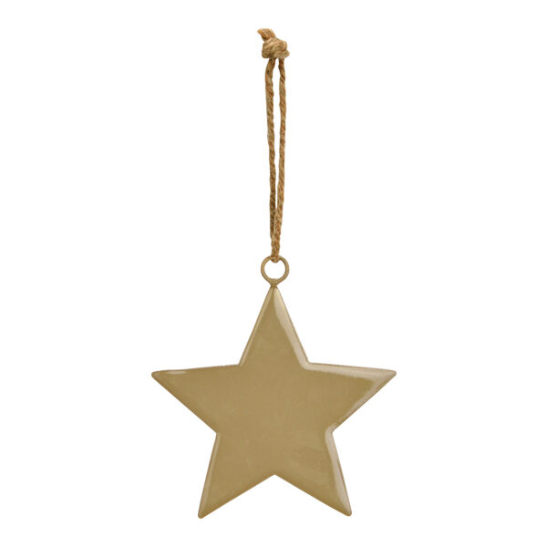 Para colgar estrella de metal beige (An./Al.) 10x10cm