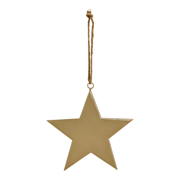 Para colgar estrella de metal beige (An./Al.) 15x15cm