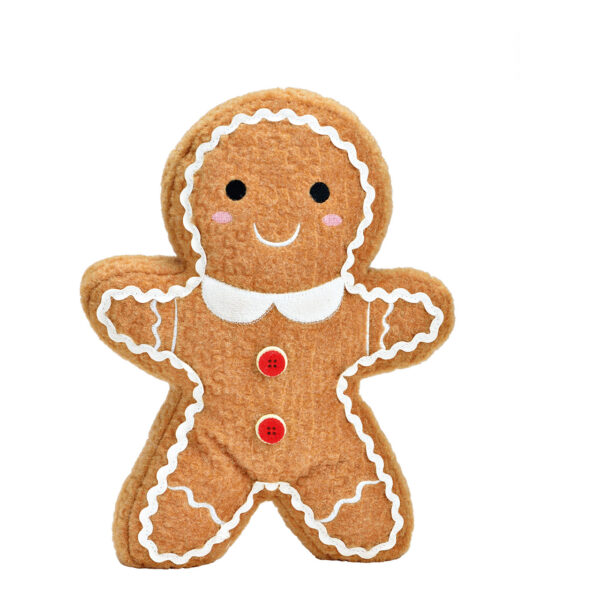 Figura de pan de jengibre hecha de tela marrón (An./Al./Pr.) 22x27x7cm