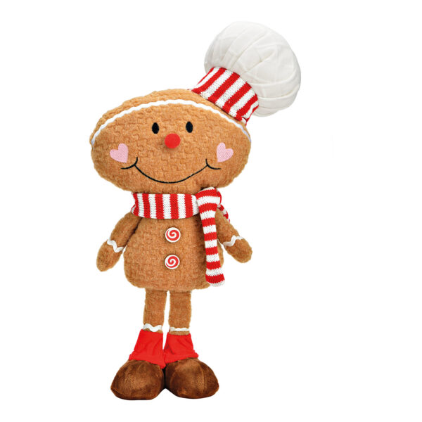 Figura de pan de jengibre hecha de tela marrón (An./Al./Pr.) 20x40x10cm